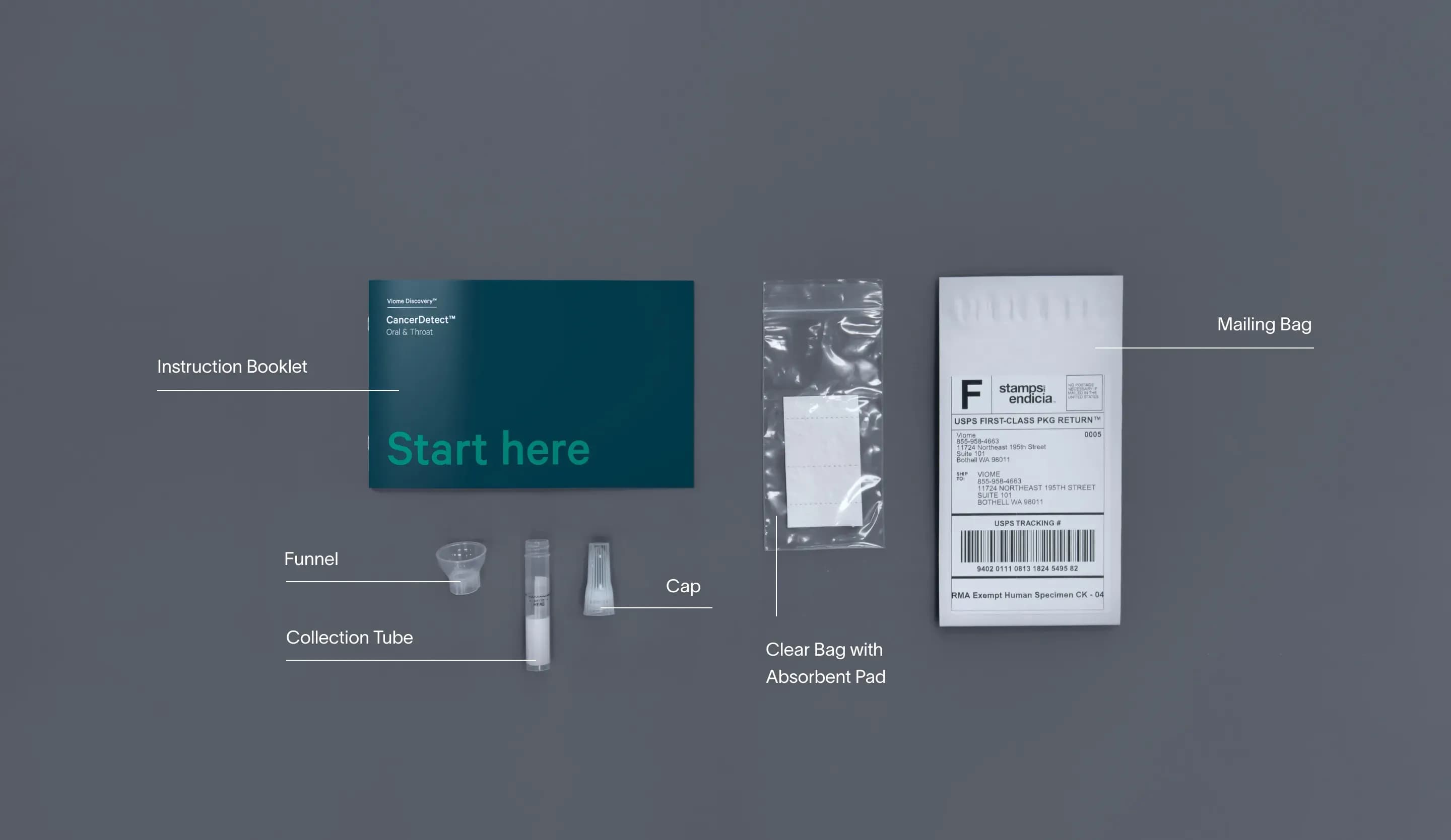 Inside your test collection kit