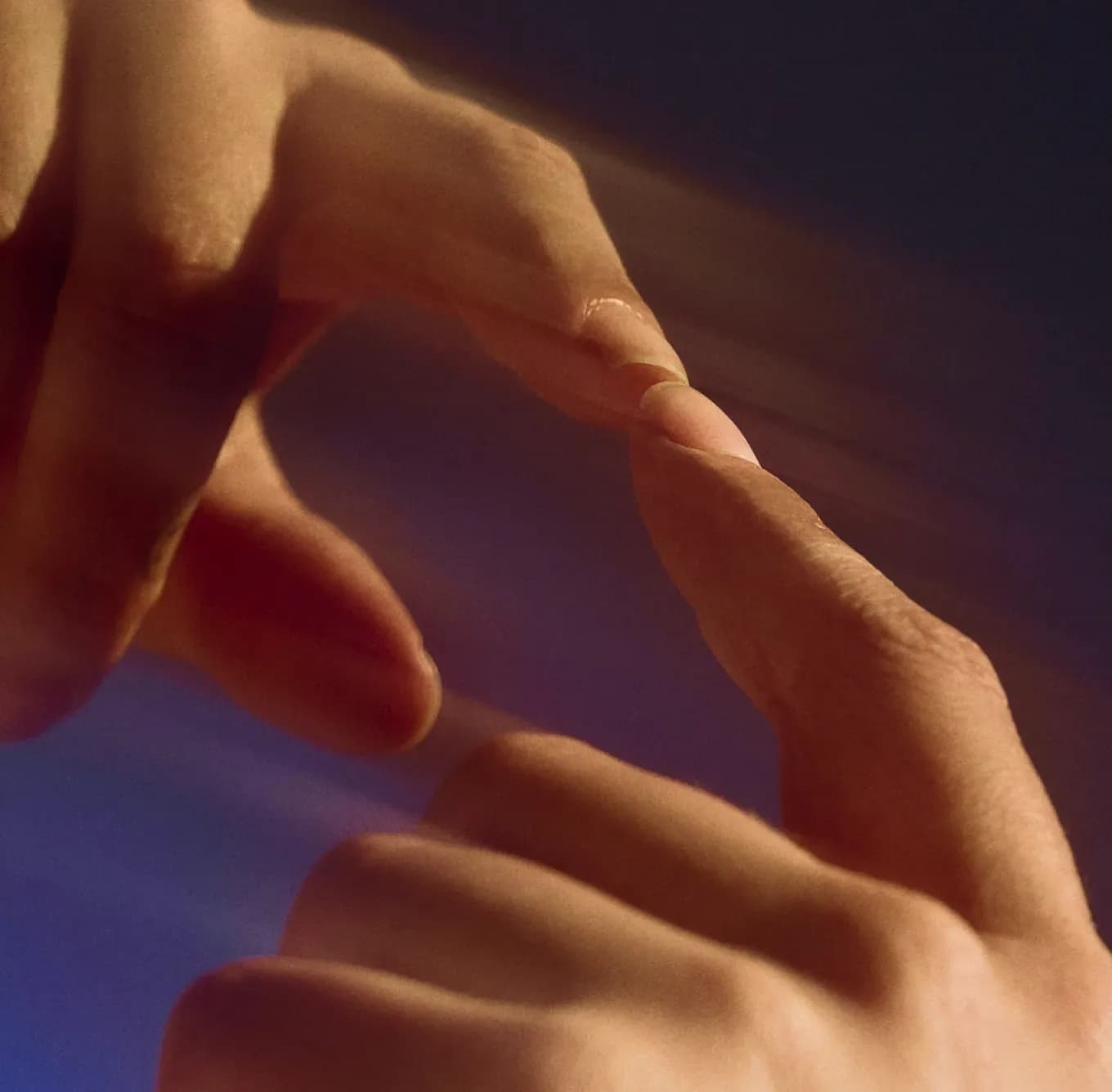 Hand holding medical sample