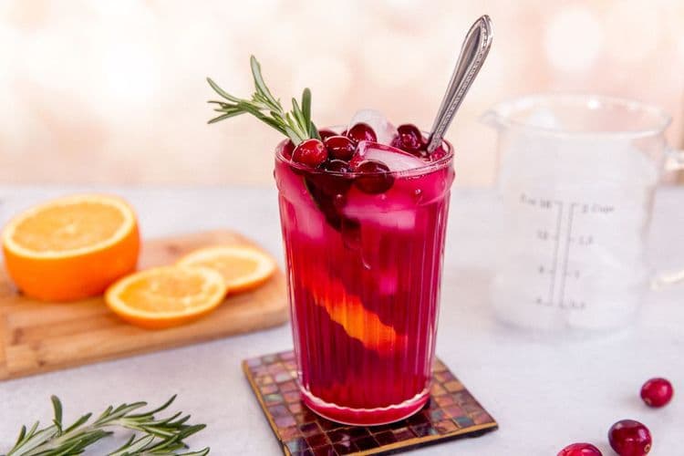 Festive Cranberry Orange Spritzer