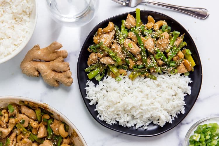 Ginger Chicken & Asparagus Stir-Fry