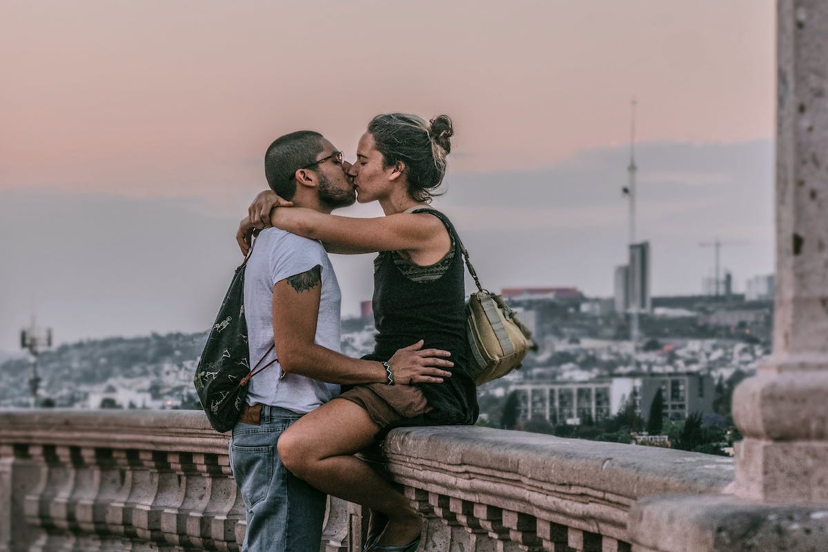 kissing couple