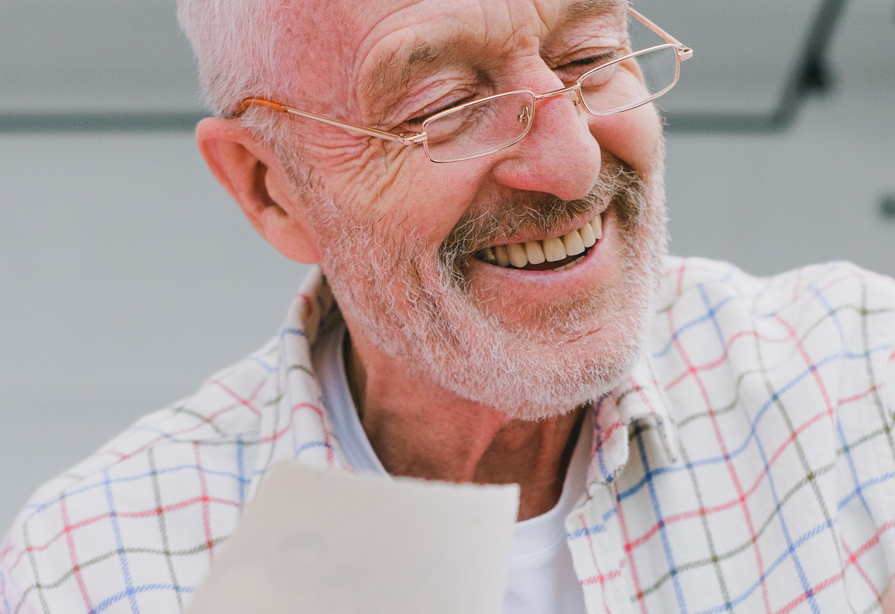 older man smiling oral health
